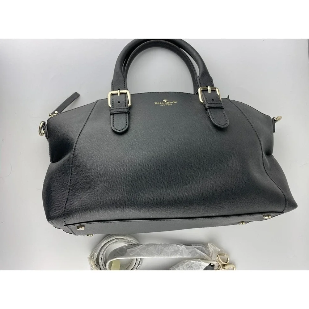 Kate Spade Charlotte Black Small Sloan Satchel Handbag Detachable‎ Strap NWOT